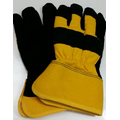 Heavyweight Leather Palm Work Glove w/Yellow Safety Cuff